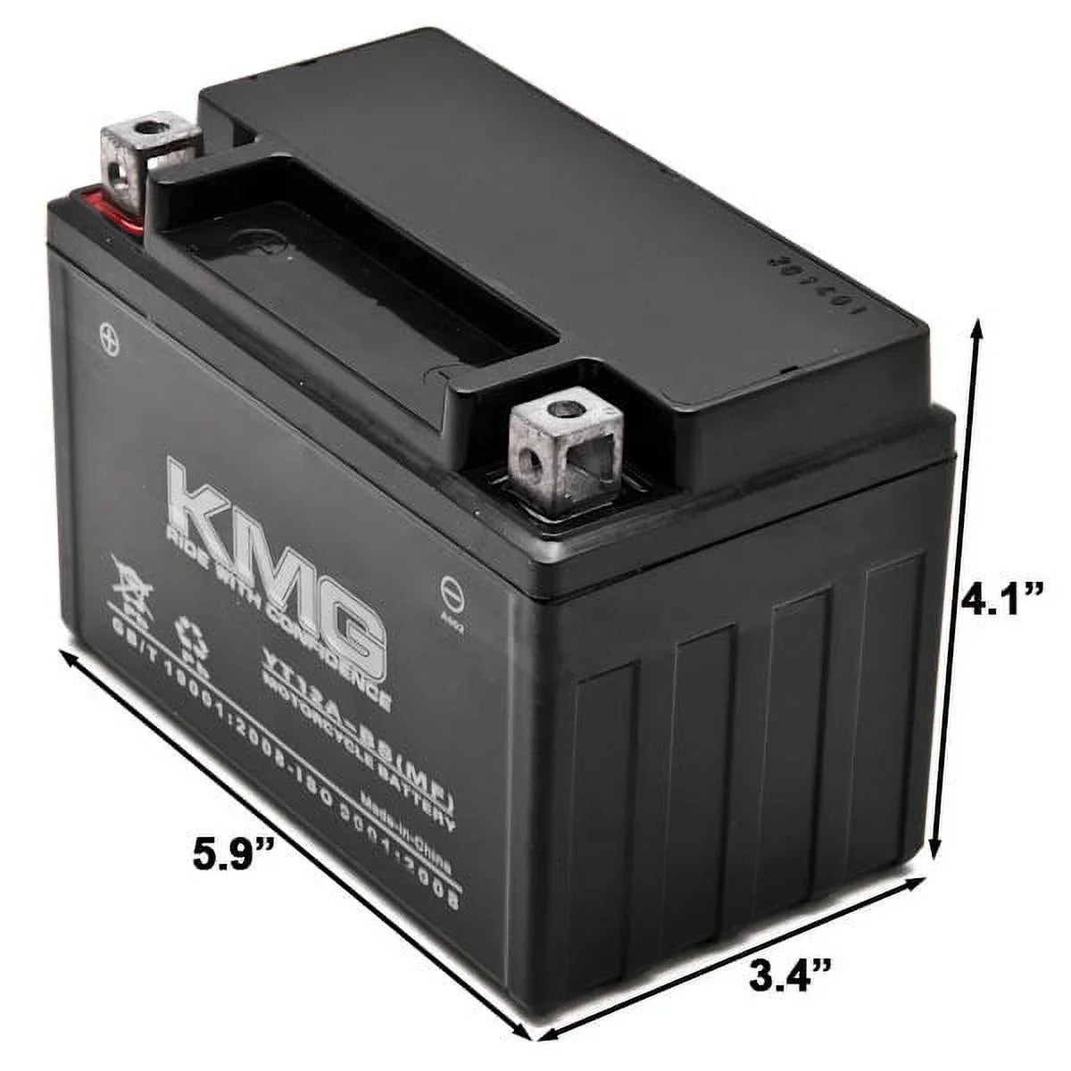 KMG Battery Compatible with Suzuki 1000 GSX-R1000 2005-2012 YT12A-BS Sealed Maintenance Free Battery High Capability 12V SMF OEM Replacement Powersport Motorcycle ATV Scooter Snowmobile