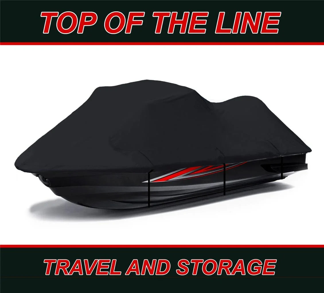 BLACK Jet Ski Cover Compatible for Polaris Pro 785 Limited 2001 Jet Ski Cover 1-2 Seater
