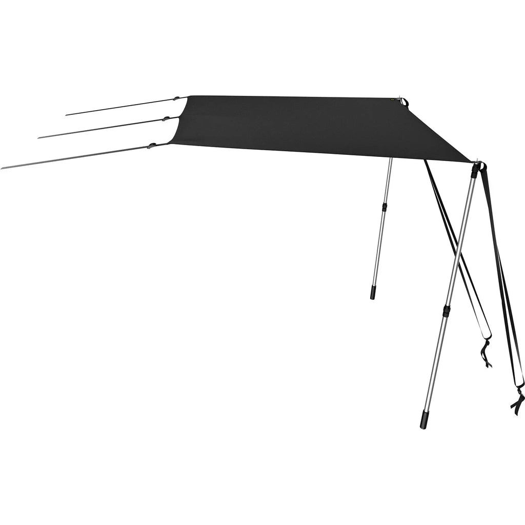VEVOR 5'x5' UV-Proof T-Top Sun Shade Kit - 600D Polyester with Rustproof Telescopic Steel Poles, Fluid Easy Assembly for T-Tops & Bimini Tops