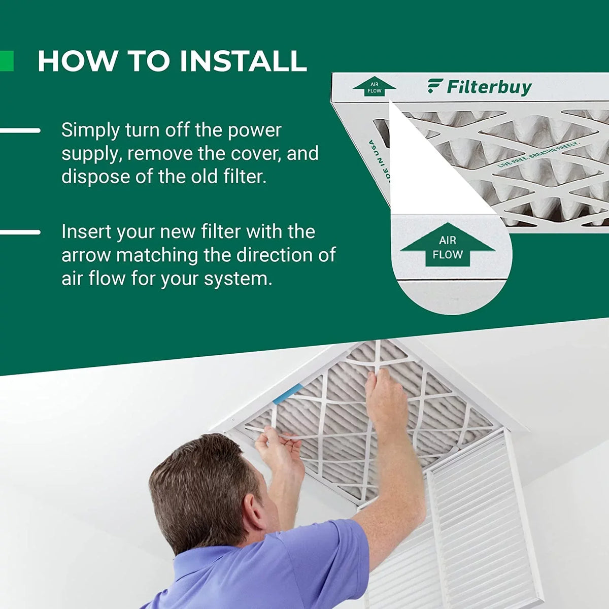 Filterbuy 15x28x1 MERV 8 Pleated HVAC AC Furnace Air Filters (12-Pack)
