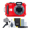 Kodak Pixpro WPZ2 Liquid Shockproof 16MP 4x 2.7-Inch LCD Camera (Red) Bundle