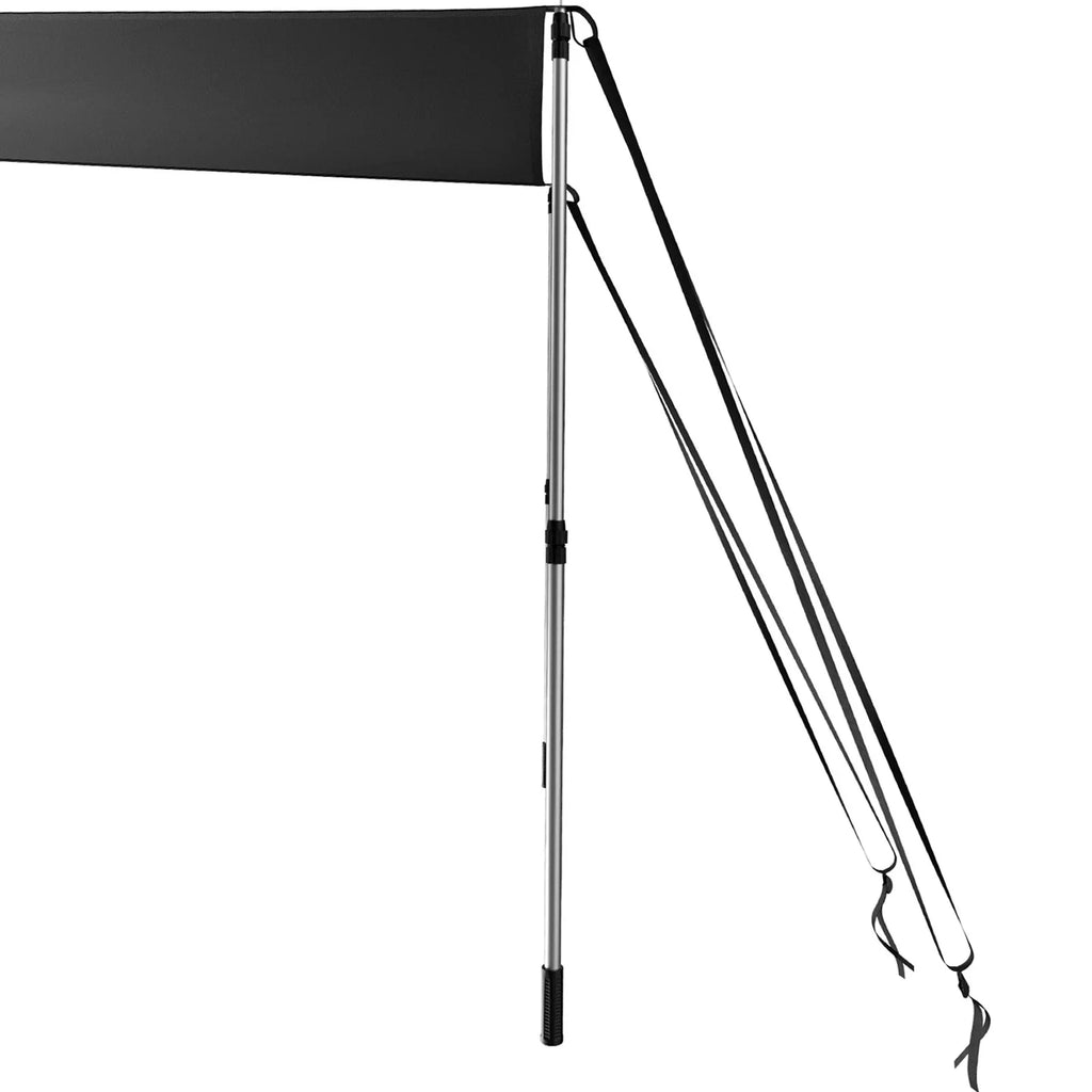 VEVOR 5'x5' UV-Proof T-Top Sun Shade Kit - 600D Polyester with Rustproof Telescopic Steel Poles, Fluid Easy Assembly for T-Tops & Bimini Tops