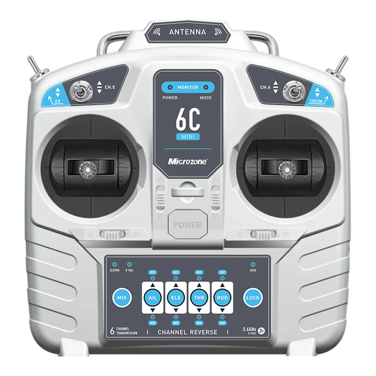 Microzone 6CH Remote Controller Mode 2 for RC Airplane Drone Multirotor Helicopter Car Boat