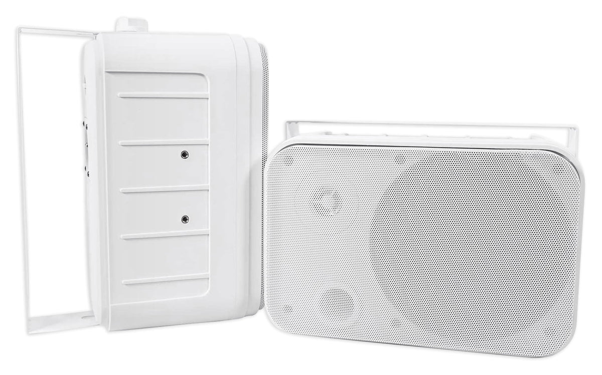 2) Rockville HP65S-8 6.5" Outdoor Patio Backyard Garden Speakers+Swivel Brackets
