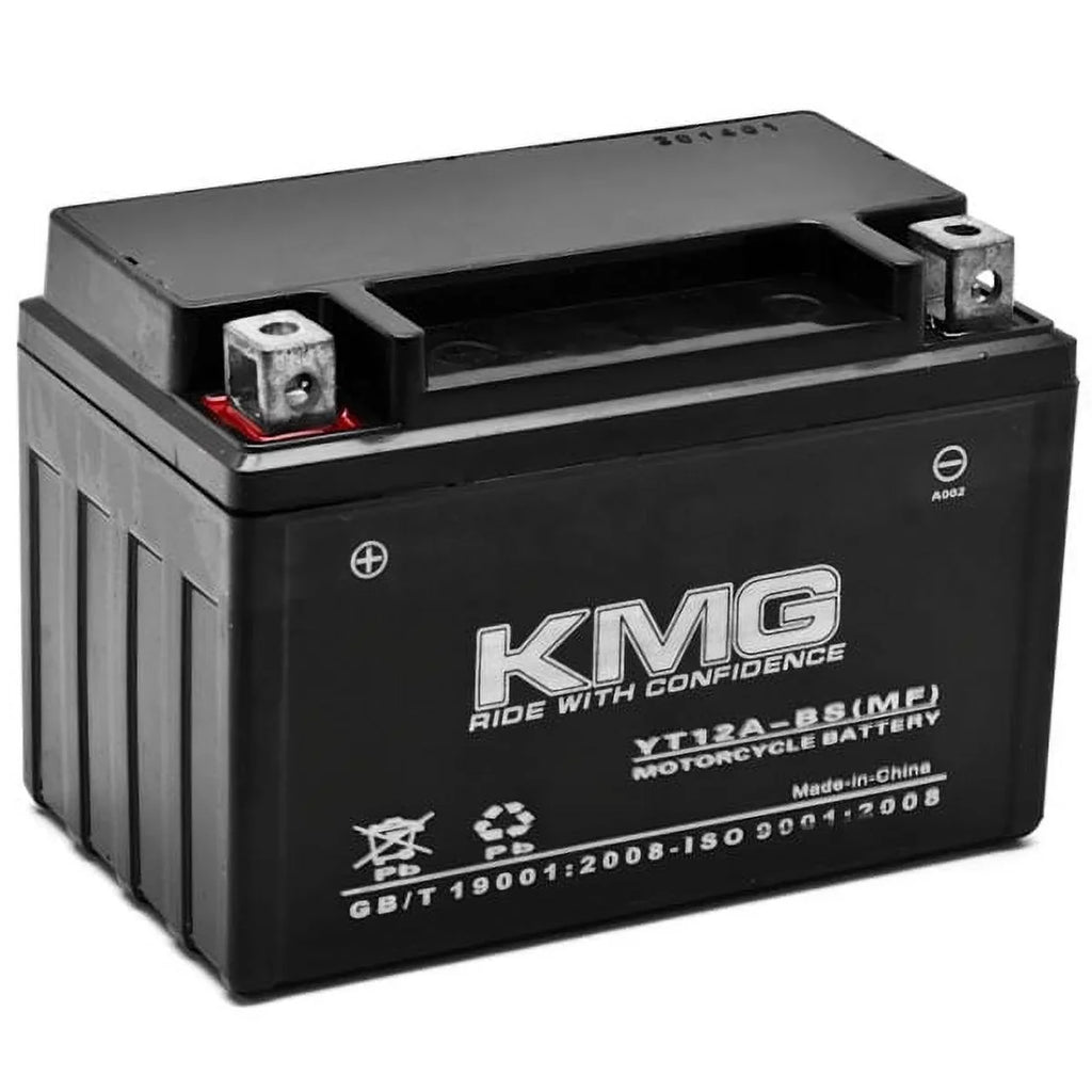 KMG Battery Compatible with Suzuki 1000 GSX-R1000 2005-2012 YT12A-BS Sealed Maintenance Free Battery High Capability 12V SMF OEM Replacement Powersport Motorcycle ATV Scooter Snowmobile