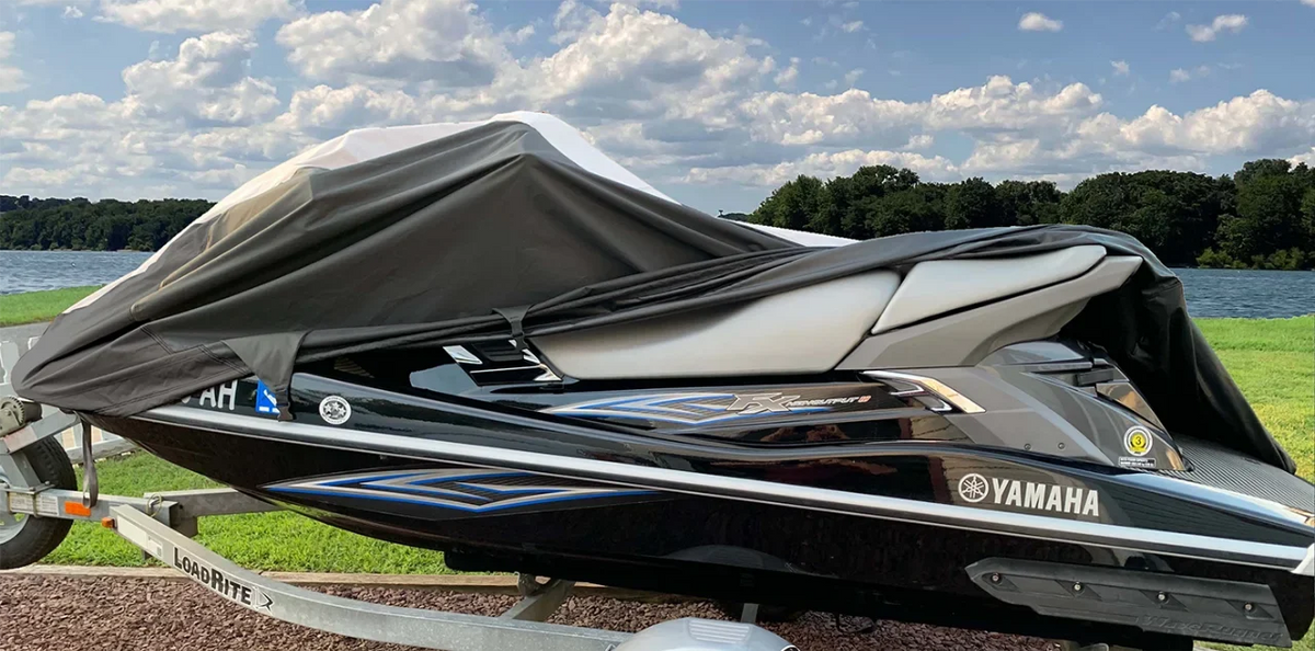 SUPER HEAVY-DUTY Jet Ski PWC Liquid Cover Compatible for Kawasaki 1200 STX-R 2002-2005 Trailerable TOP OF THE LINE