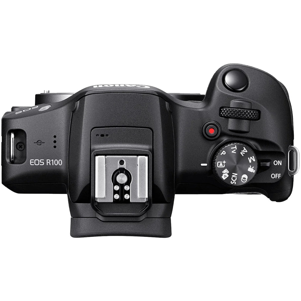 EOS R100 4K Video Recording Mirrorless Camera (BODY) with 64GB Fast Transcend Memory Card