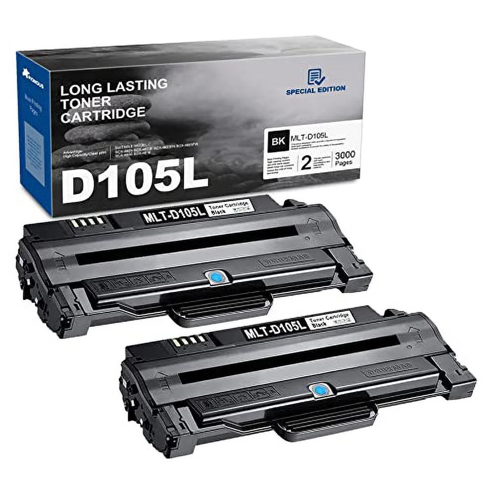 D105L MLT-D105L Toner Cartridge Black - Replacement for 105L MLT-D105L Toner ML-2525W ML-2525 ML-2545 ML-1915 SCX-4623F SCX-4623FW SCX-4623FN SF-650 SF-650P Printer, 2 Pack