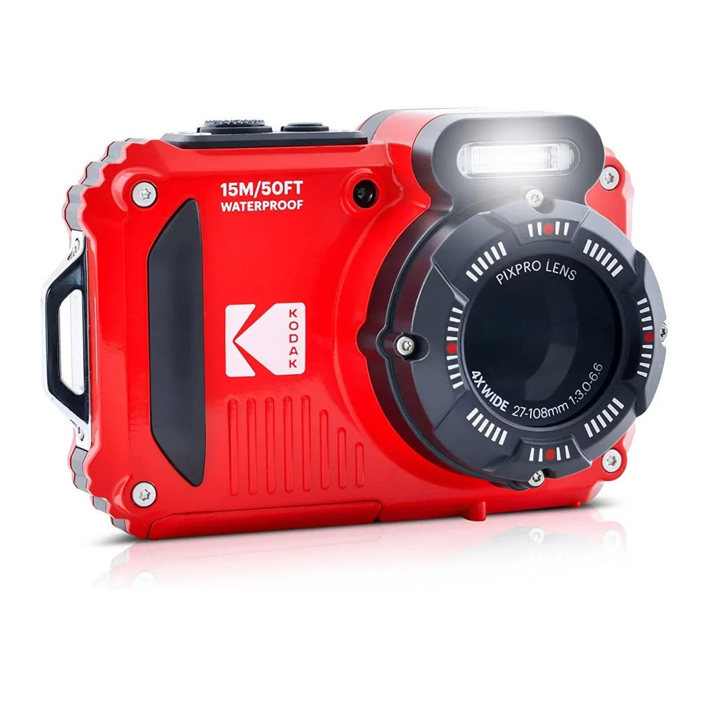 Kodak Pixpro WPZ2 Liquid Shockproof 16MP 4x 2.7-Inch LCD Camera (Red) Bundle