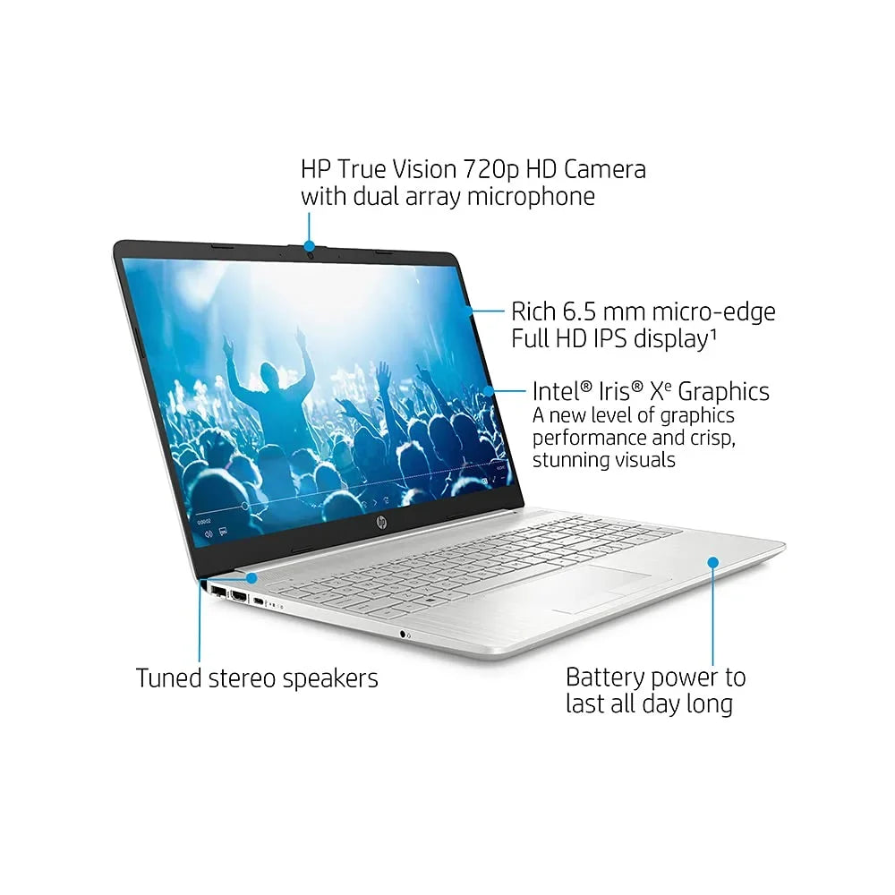 2021 15.6" FHD Notebook Computer, 11th Gen Core i5-1135G7(Beats i7-1065g7), 16GB DDR4 RAM, 1TB PCIe SSD, Iris Xe Graphics, HD Webcam, Stereo Speakers, Windows 10, Silver, 32GB USB Card