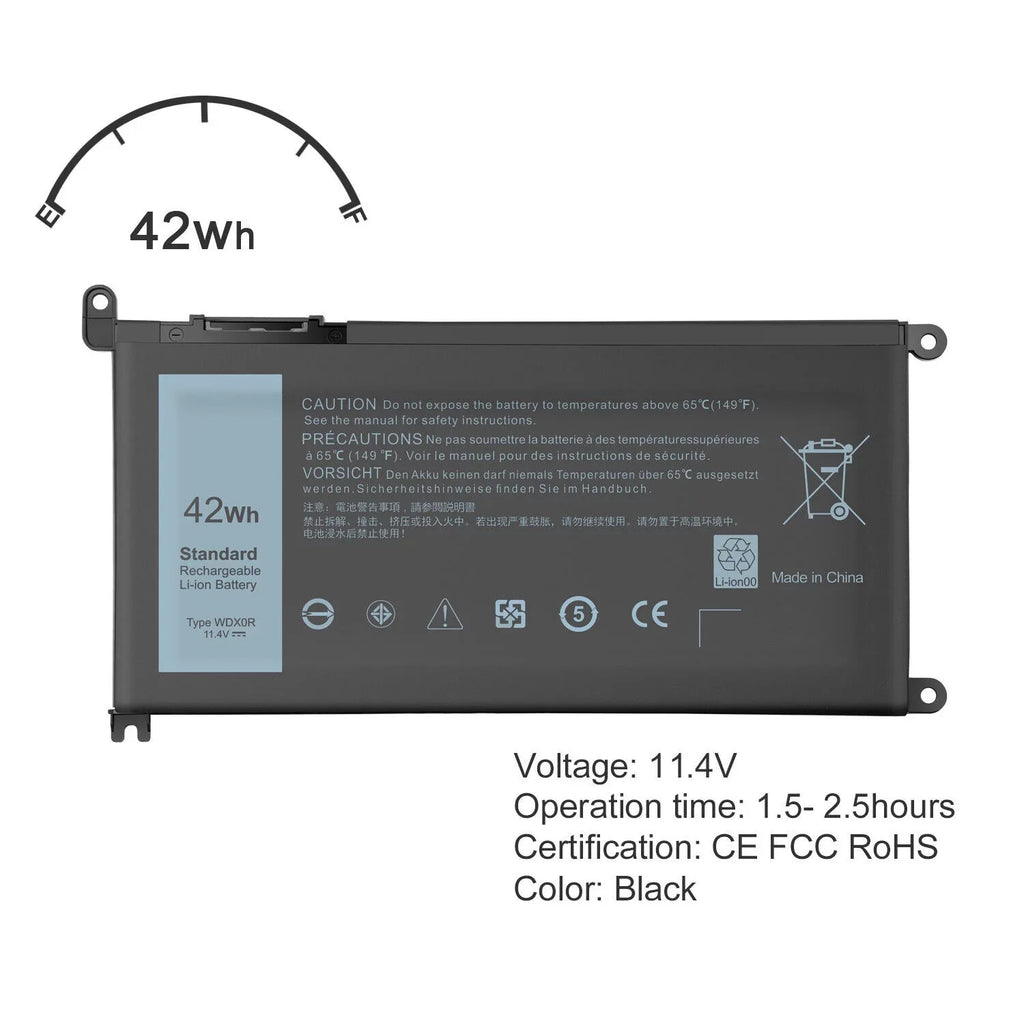 4Cell WDX0R Notebook Battery for Inspiron 13-5000 13-7000 15-5000 15-7000 NEW