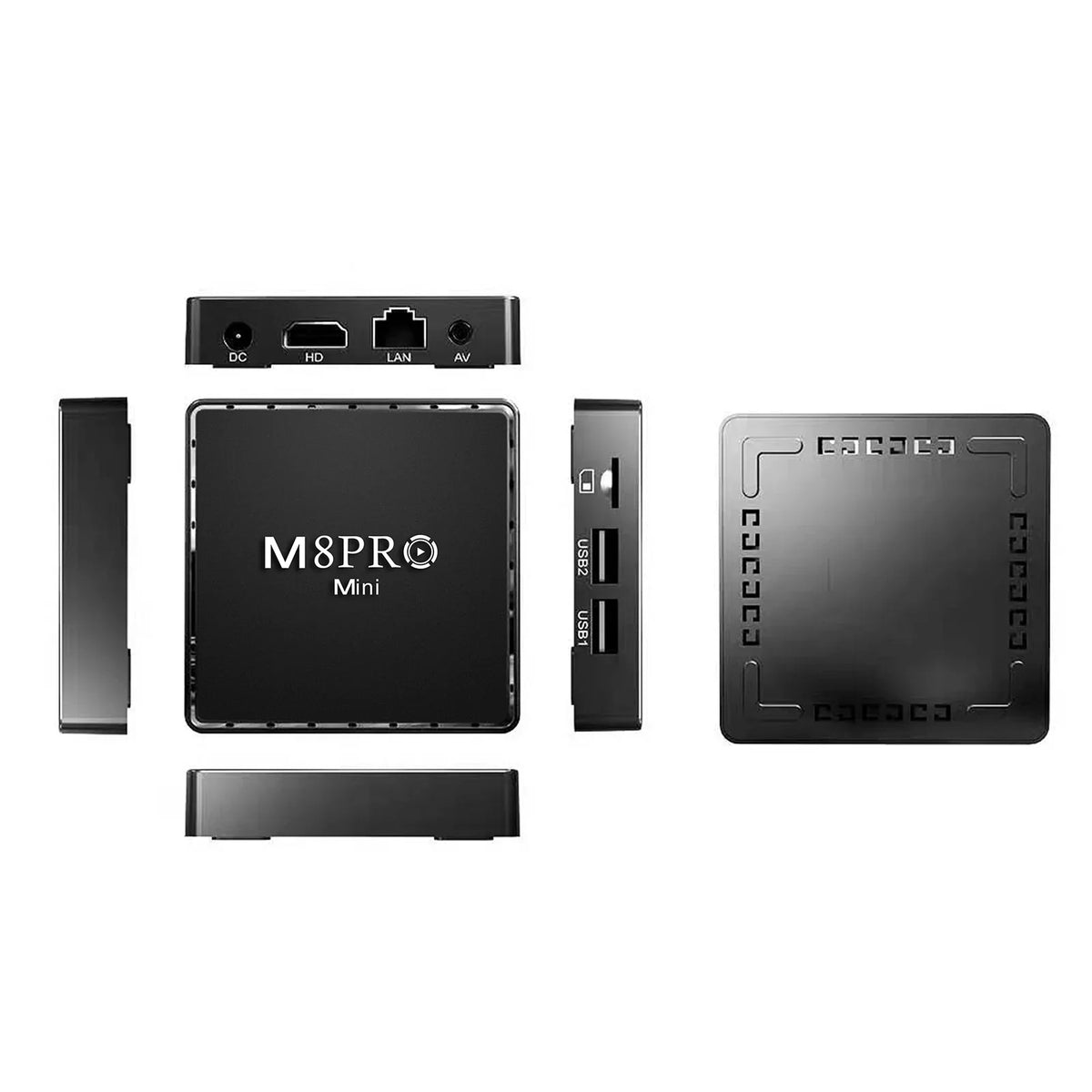Game TV Box M8 Pro Mini Android and Game Dual System with 10000+ Retor Game Wireless Controllers 100M 4K TV Box