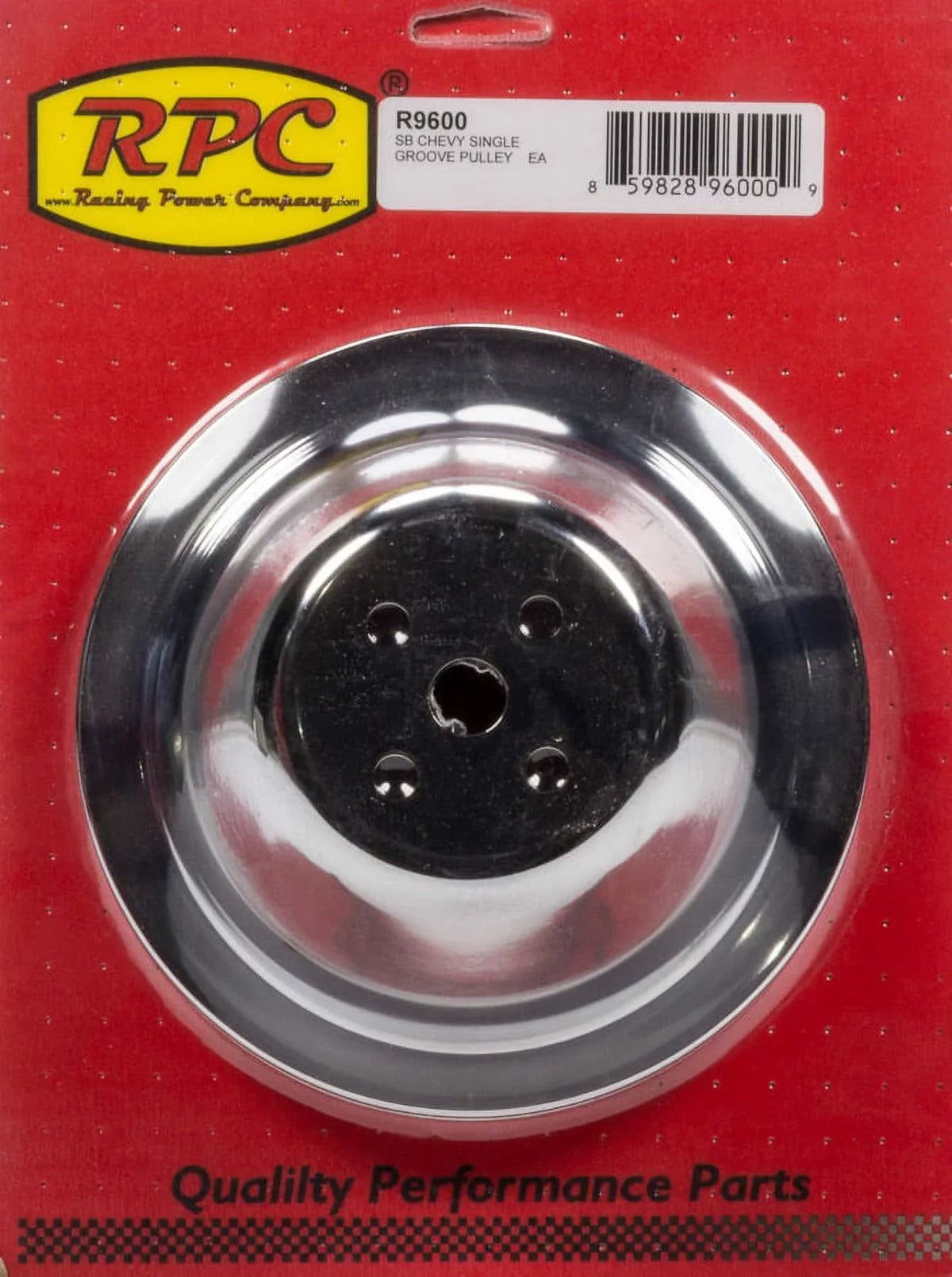 Racing Power Company R9600 Chrome Steel Fluid Pump Pulley Sbc Short 7.1 Dia