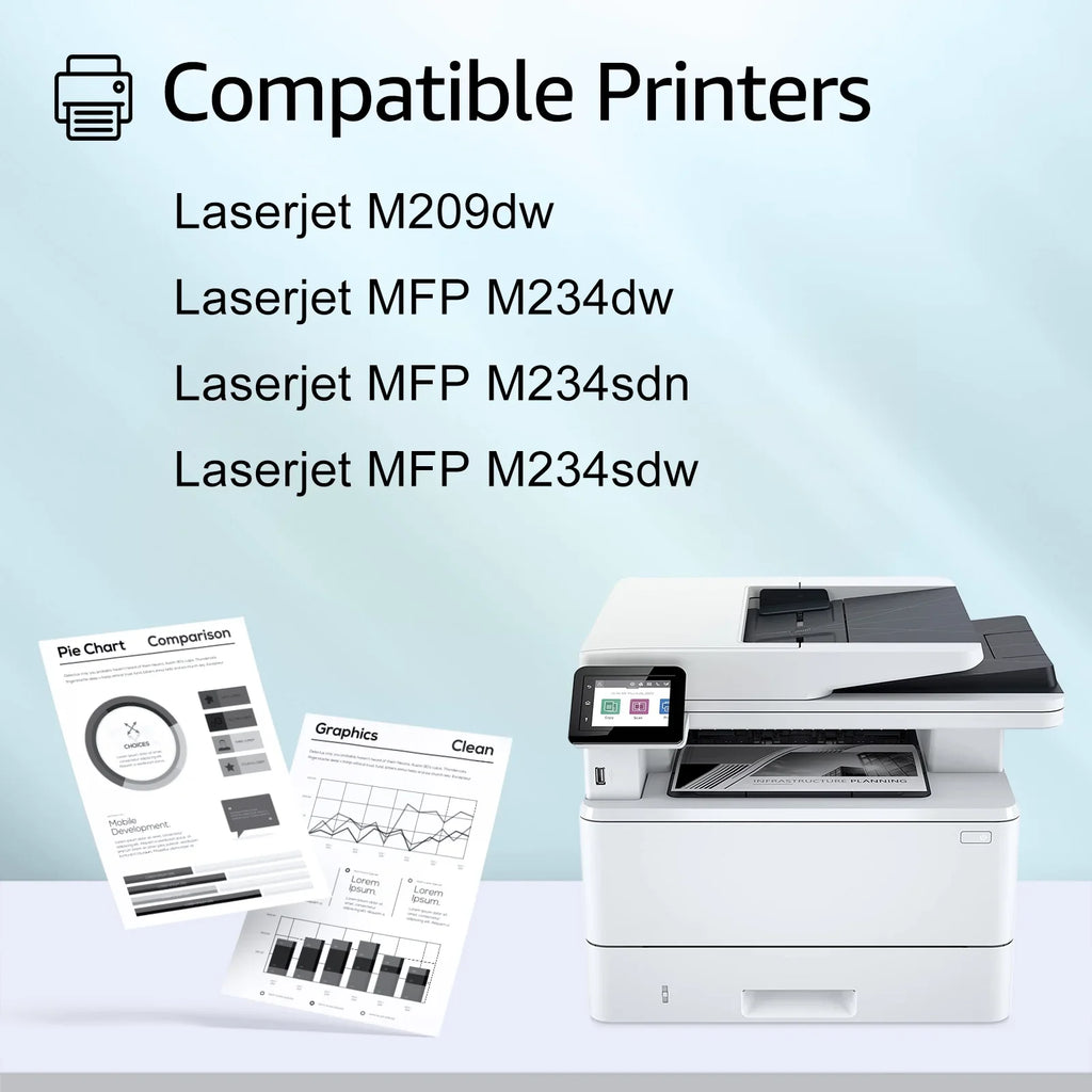 GREENCYCLE 8 Compatible for 134A W1340A (No Chip) Black Toner Cartridge Replacement with Laserjet M209dw MFP M234dw M234sdw M234sdn Printer