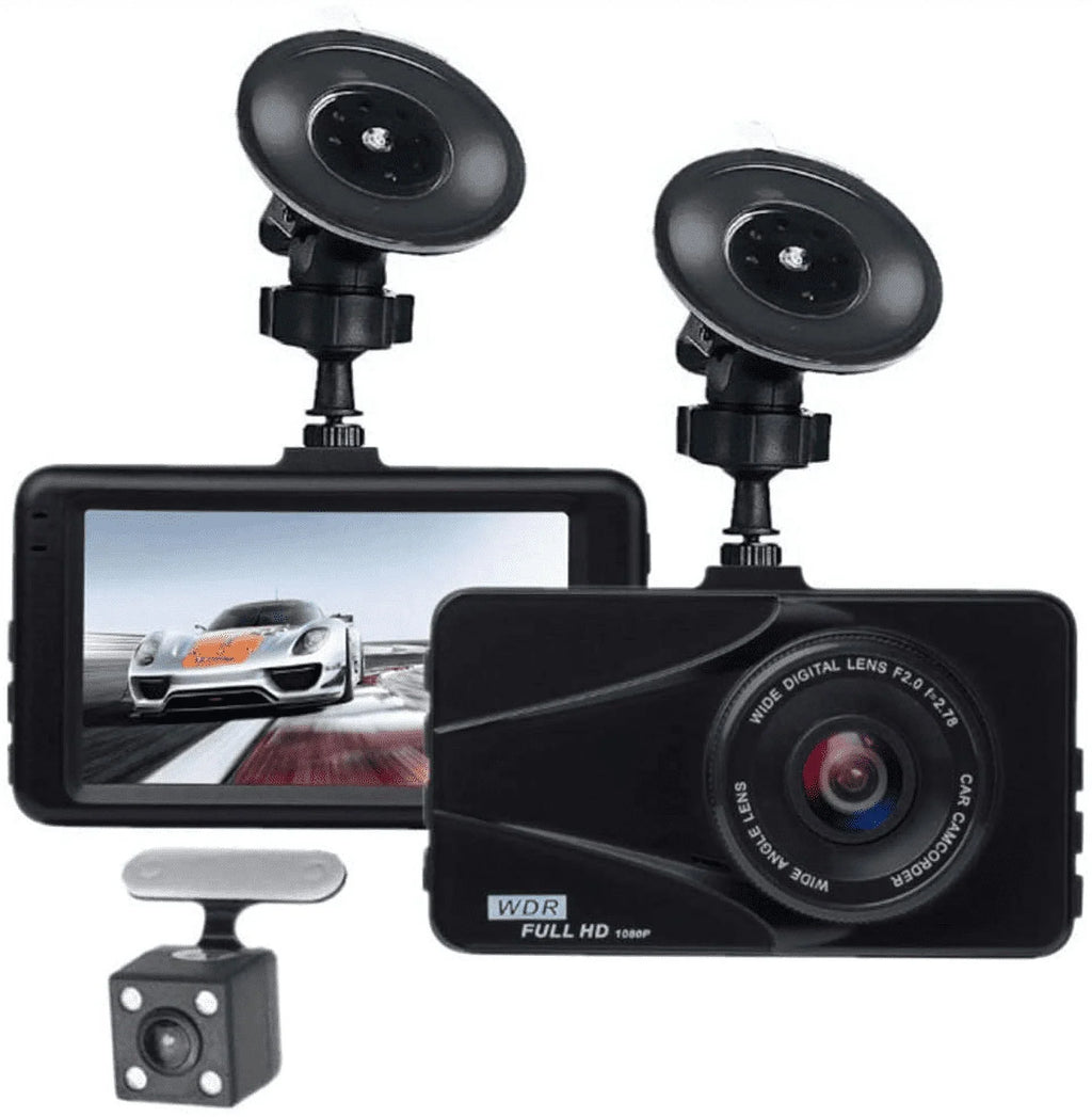 T670 Plus DVR Dash Cam For vans front Dual Travel Recorder Full HD 3" LCD Display 170° Wide Angle, WDR, G-Sensor, Loop Recording Motion Detection Excellent Video Images