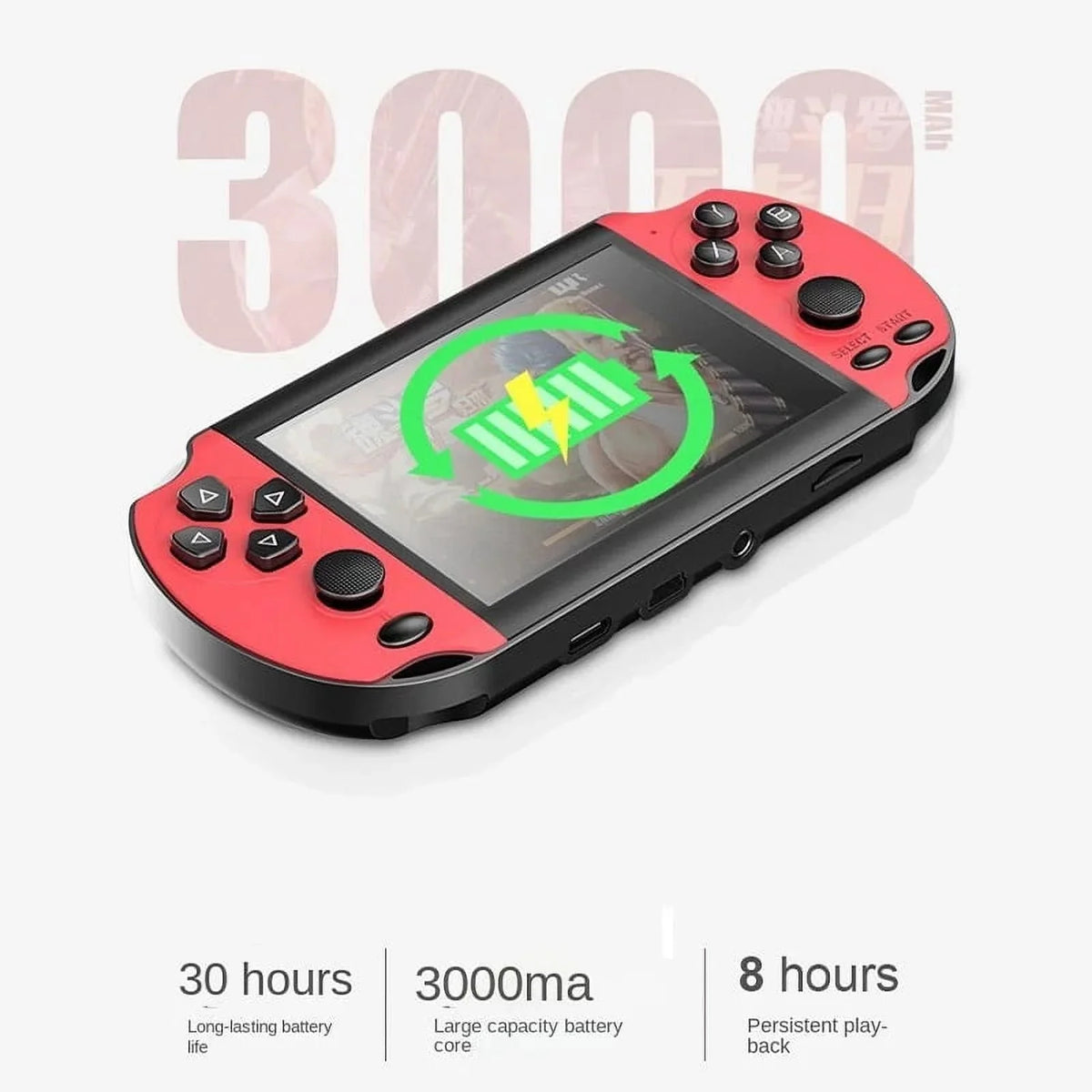1200 IN 1 Retro Game Console 3.5 Inch Monitor 16-bit Portable Pocket TV Game Console AV Out Mini Handheld Player For Kids Gift