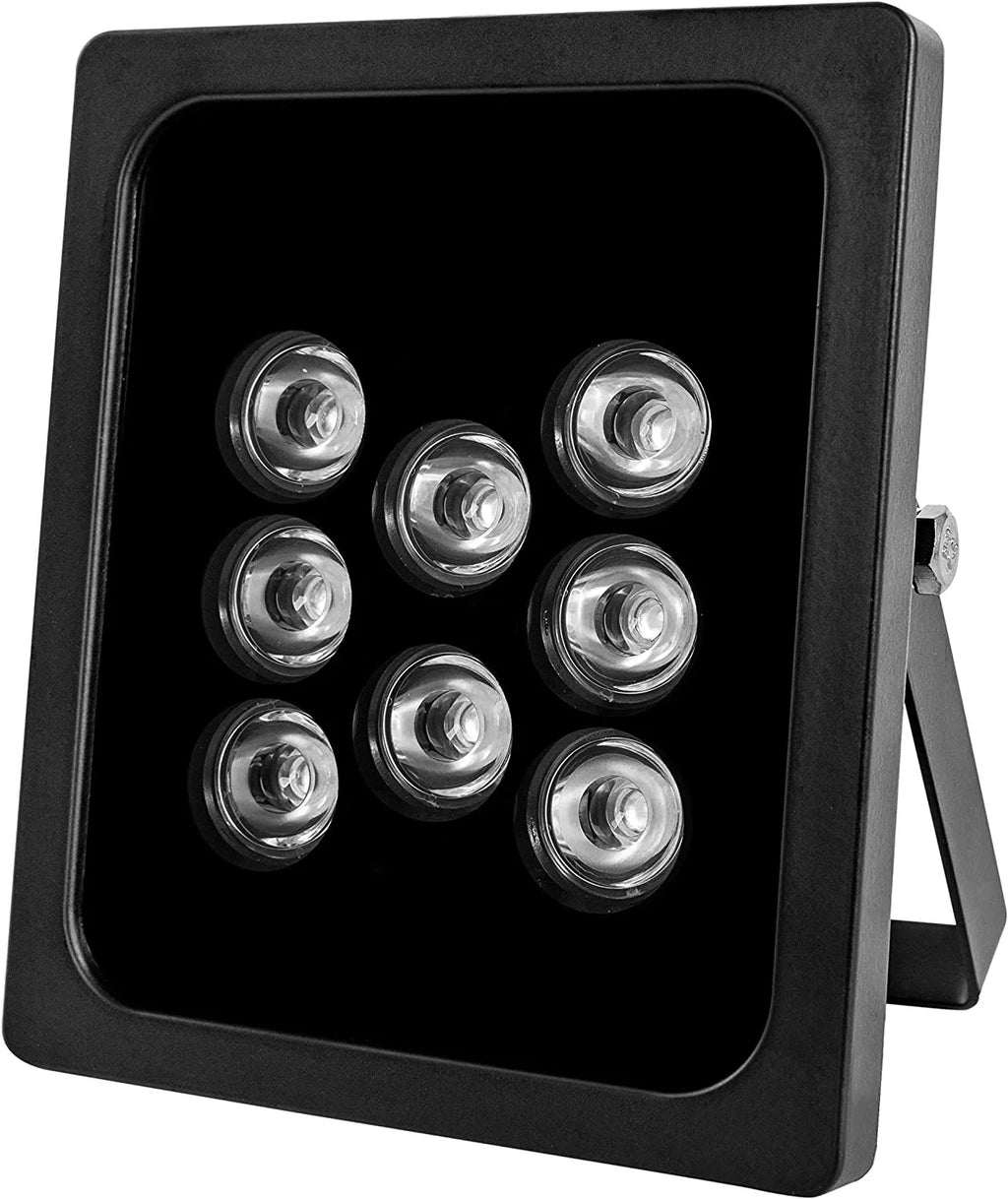 2 PCS IR Illuminator 90 Degree Wide Angle 8-LEDs IR Infrared Light for Security Cameras, Liquid Outdoor IR Light for CCTV IP Camera