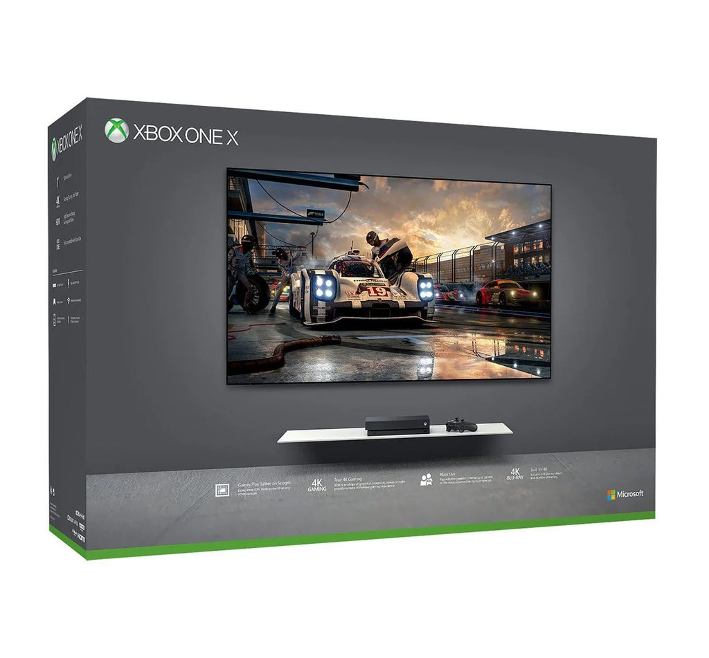 Xbox One X 1TB Black Gaming Console With 2 Controller + G9 Earbuds With Microphone BOLT AXTION Bundle Refurbished