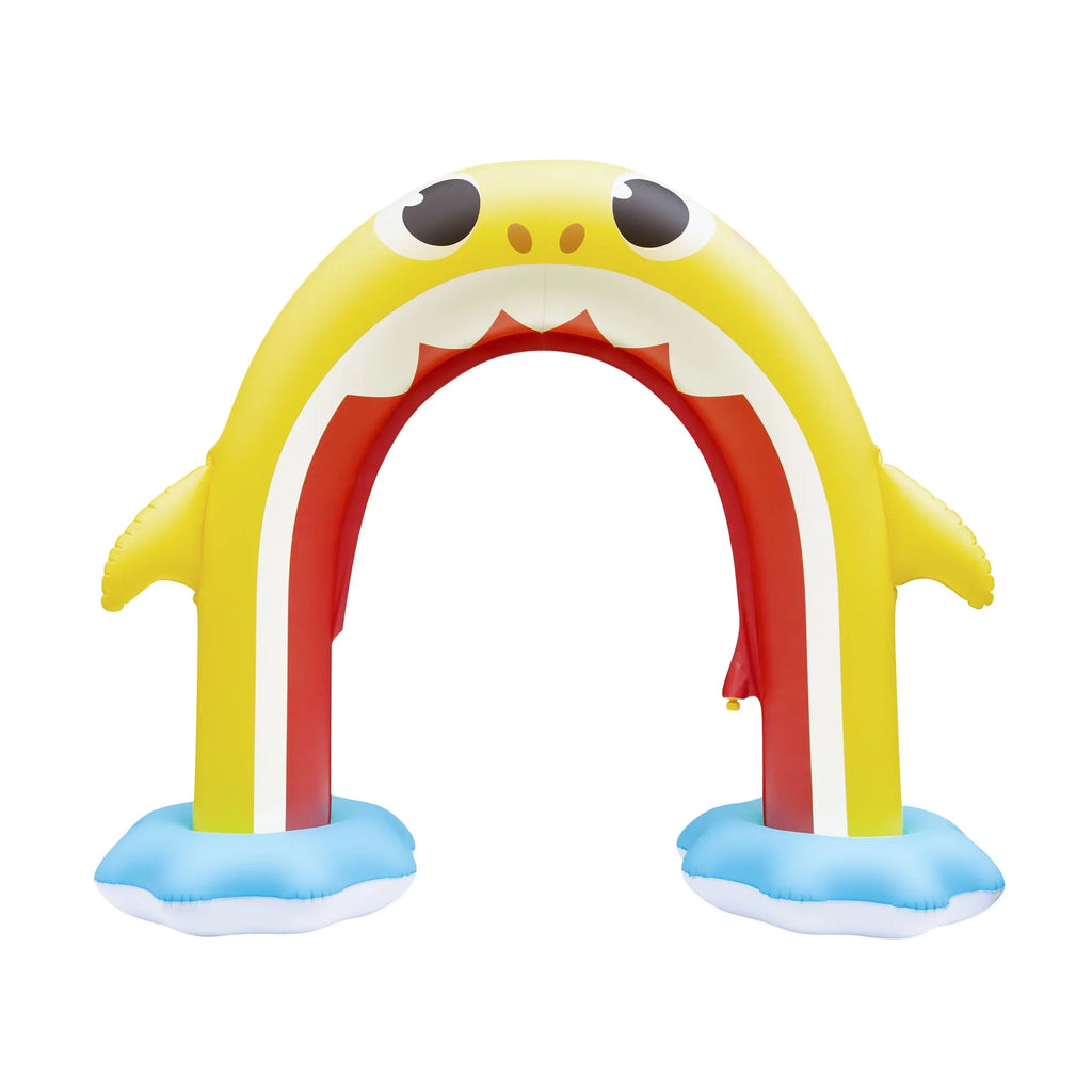 Pinkfong Baby Shark 5ft Inflatable Rainbow Arch, Backyard Fluid Sprinkler Summer Fun (Ages 2+)