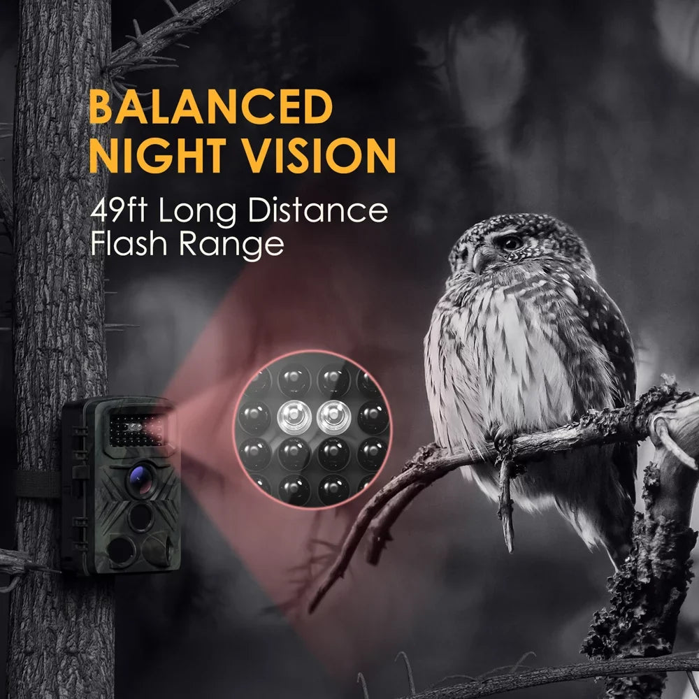 32MP 1080P Outdoor Trail Camera Field Detection Infrared Camera 2.0 Inch TFT Color Display Day Night Use Hunts Night-Visions Camera IP66 Fluid