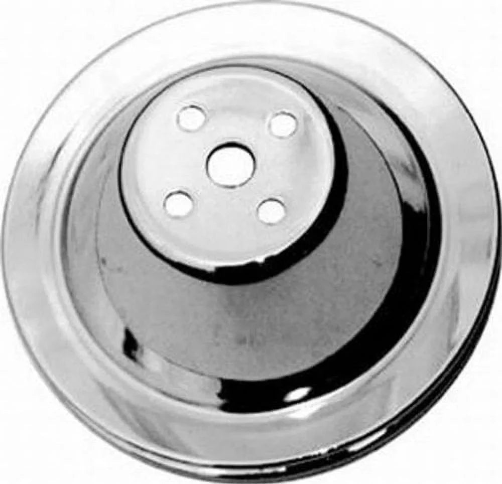 Racing Power Company R9600 Chrome Steel Fluid Pump Pulley Sbc Short 7.1 Dia