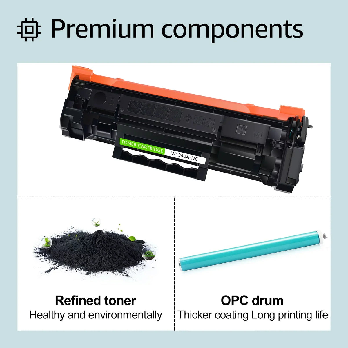 GREENCYCLE 8 Compatible for 134A W1340A (No Chip) Black Toner Cartridge Replacement with Laserjet M209dw MFP M234dw M234sdw M234sdn Printer