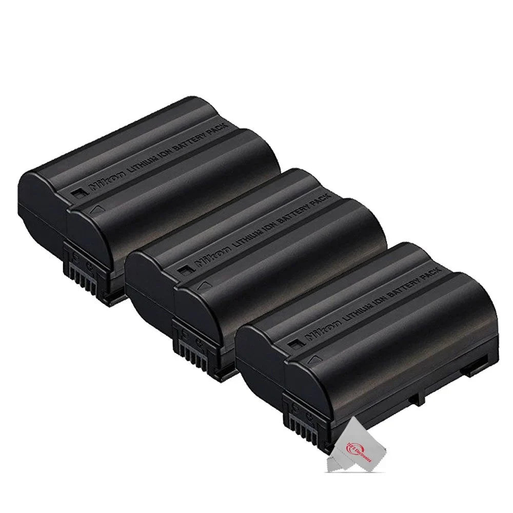 3X Vivitar EN-EL15 Replacement Battery for Z5 Z6 Z7 D500 D750 D780 D800 D7500 Digital Cameras