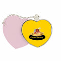 Midsummer Food Joy Harvest Mirror Travel Purse Makeup Heart Pink