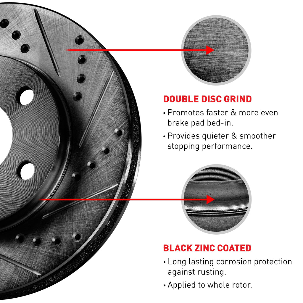 R1 Concepts Whpn2 54245 R1 Concepts Brake Rotor D/S Black Fits select: 2012 FORD FOCUS, 2013-2018 FORD FOCUS SE