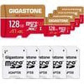 Gigastone 128GB Micro SD Card, 4K Game Pro, Nintendo Switch Compatible, A2 Run App, 4K Video Recording, Micro SDXC R/W up to 100/50MB/s, 5 Pack (5x128GB)
