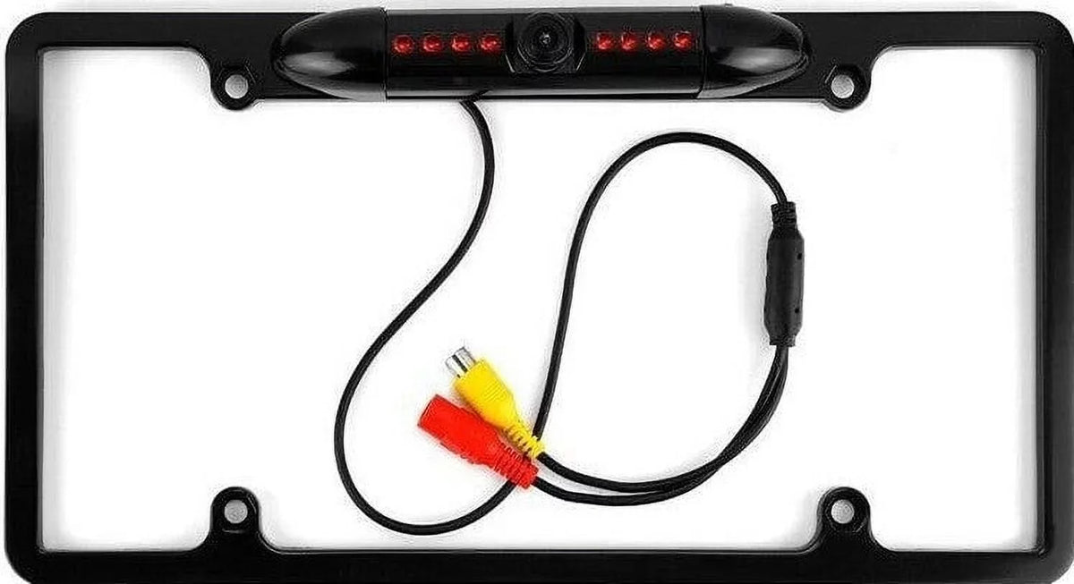Fluid HD Wide Angle License Plate Car Rear View Backup Camera Night Black