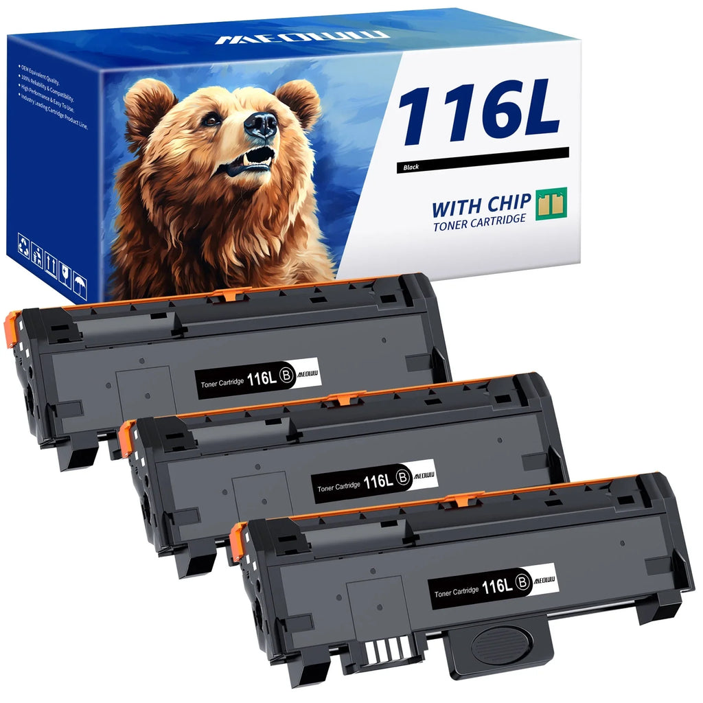 MLT-D116L Toner Cartridge Compatible for 116L MLT-D116L MLTD116L MLT116L, Use with Epress SL-M2825DW SL-M2835DW SL-M2885FW SL-M2875FD SL-M2875FW SL-M2625D Printer, 3 Black