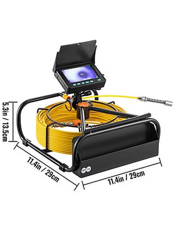BENTISM Sewer Camera 98.4 FT, Tube Inspection Camera 4.3 Inch TFT LCD Monitor Channel Camera, Duct Inspection Camera with 6PCS LED, 8500MAH Lithium Battery, DVR Function, 30M