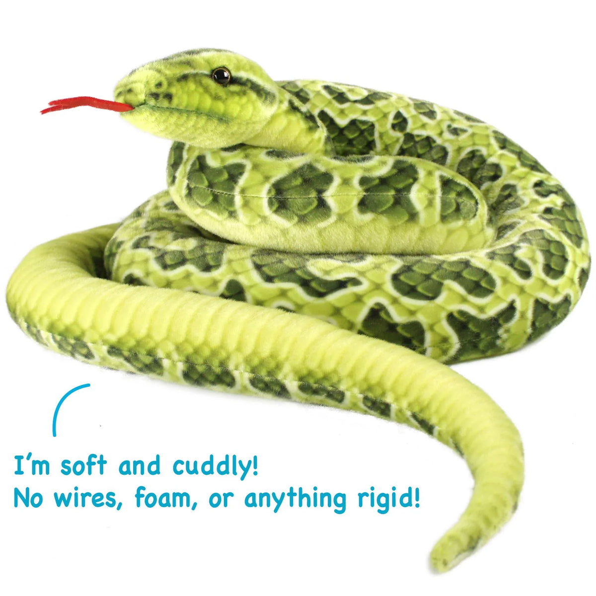 Gustavo the Green Anaconda | 100 Inch Stuffed Animal Plush Snake | by Tiger Tale Toys