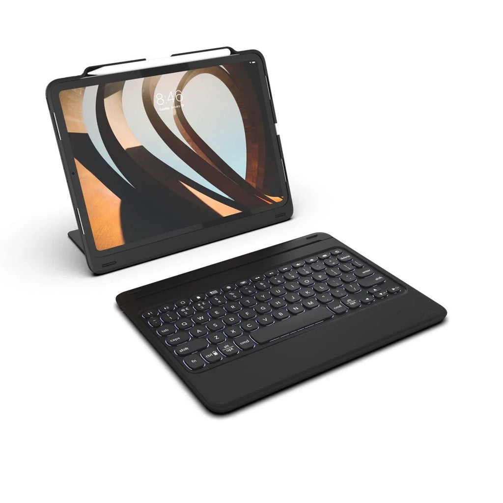 ZAGG Rugged Book Go - Tough Case and Bluetooth Keyboard for iPad Pro 12.9" - Gen 3 (2018) and Gen 4 (2020) - Black