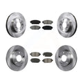 Transit Auto - Front Rear Disc Brake Rotors And Semi-Metallic Pads Kit For 2019-2021 Mazda CX-3 FWD K8S-103128