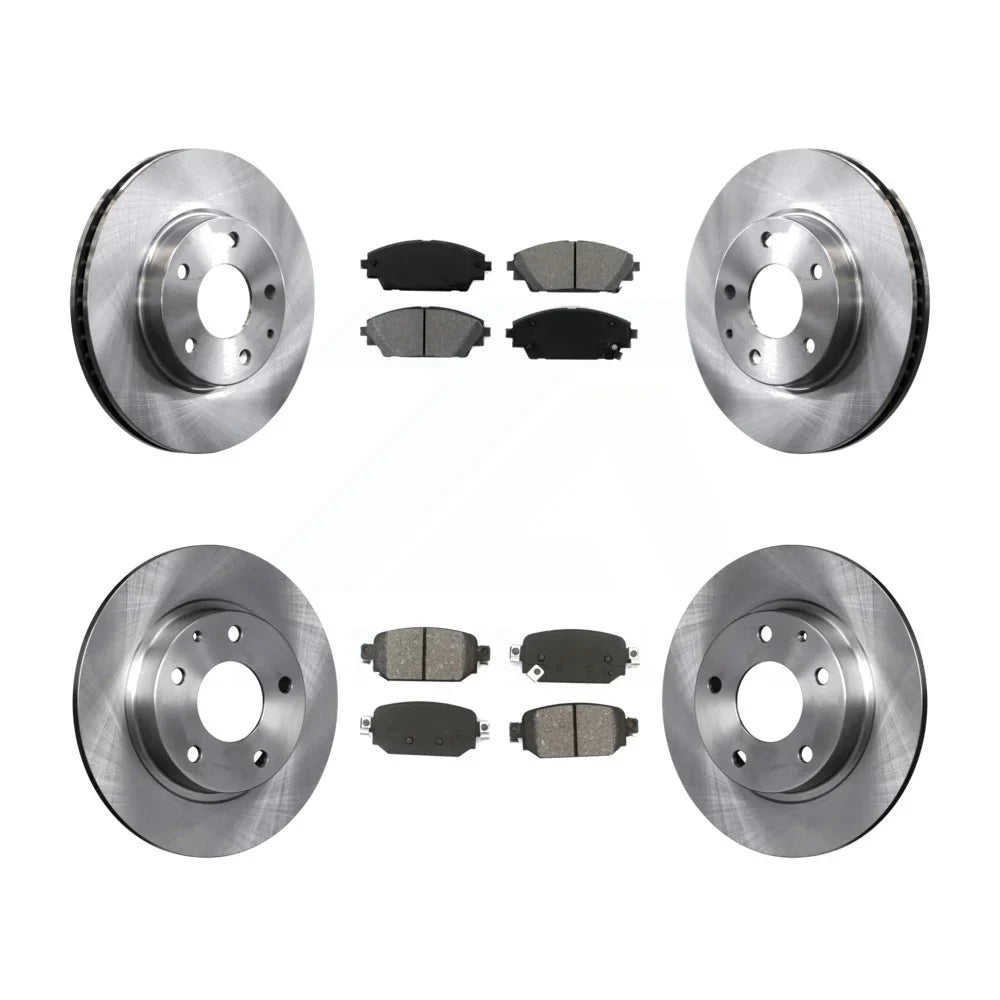 Transit Auto - Front Rear Disc Brake Rotors And Semi-Metallic Pads Kit For 2019-2021 Mazda CX-3 FWD K8S-103128